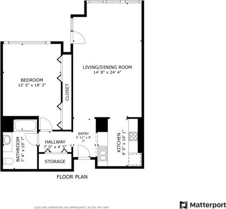 8 E Randolph St Unit 3203, Chicago, IL 60601 - view of property floor plan