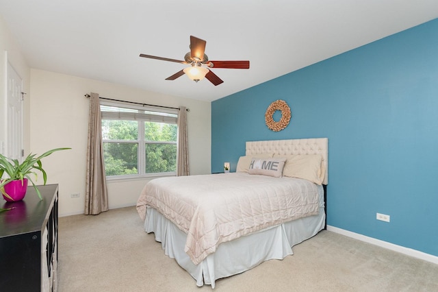 21402 Carlton St, Crest Hill, IL 60403 - carpeted bedroom featuring baseboards and ceiling fan
