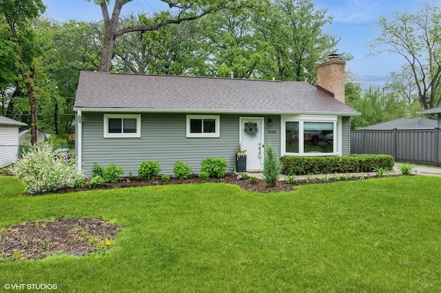 2365 N Barrington Woods Rd, Palatine, IL 60074 - view of front facade featuring a chimney and a shingled roof