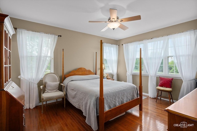 1568 Sedona Ave, Aurora, IL 60504 - bedroom with hardwood / wood-style floors and ceiling fan