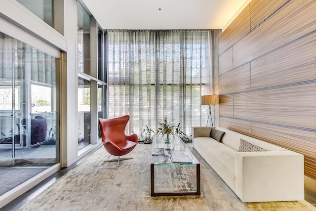 659 W Randolph St Unit 1115, Chicago, IL 60661 - living room featuring a wall of windows