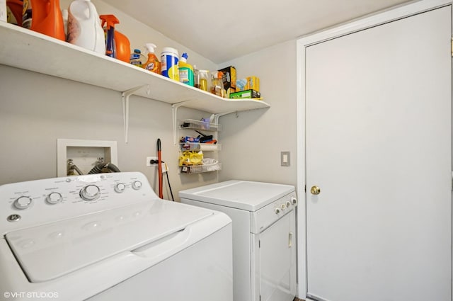 2570 Fairfax Ln, Lake In The Hills, IL 60156 - laundry room with independent washer and dryer