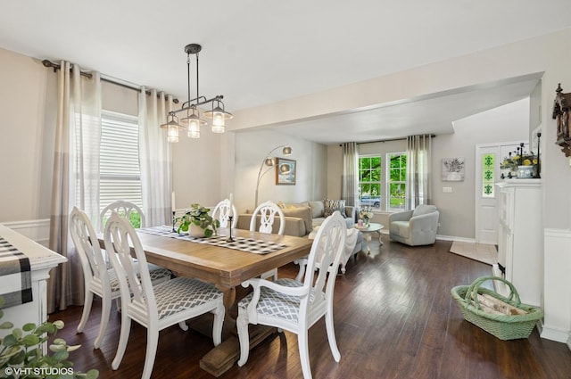 2570 Fairfax Ln, Lake In The Hills, IL 60156 - dining area featuring dark wood-type flooring