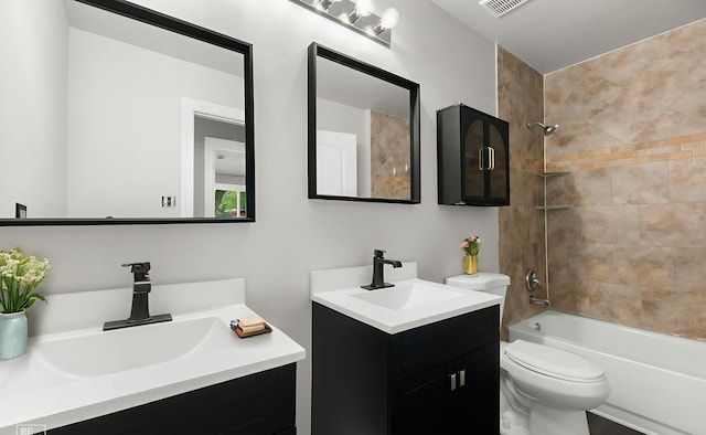12620 S Kinvarra Dr, Palos Park, IL 60464 - bathroom with vanity and bathtub / shower combination