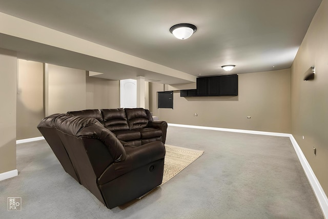 12620 S Kinvarra Dr, Palos Park, IL 60464 - home theater room with baseboards and carpet