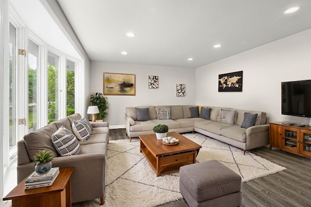 12620 S Kinvarra Dr, Palos Park, IL 60464 - living room featuring recessed lighting and wood finished floors