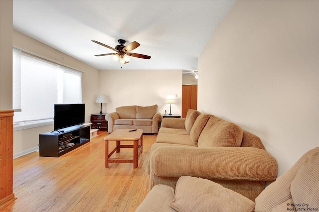 36 W Green Meadows Blvd, Streamwood, IL 60107 - living area with light wood-type flooring and ceiling fan