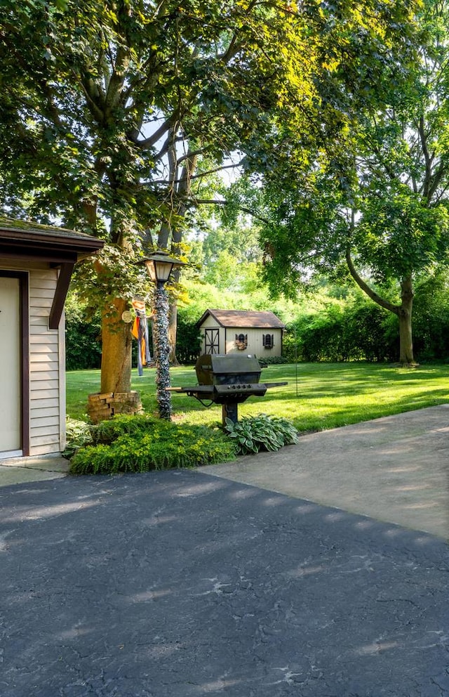 1333 W 59th St, La Grange Highlands, IL 60525 - view of green lawn featuring a storage unit