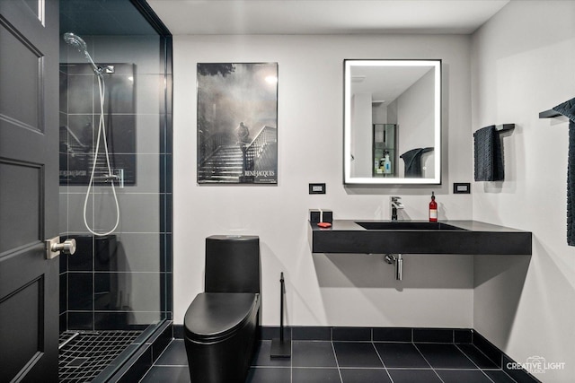 3578 Doral Dr, Elgin, IL 60124 - full bathroom featuring a stall shower and tile patterned floors