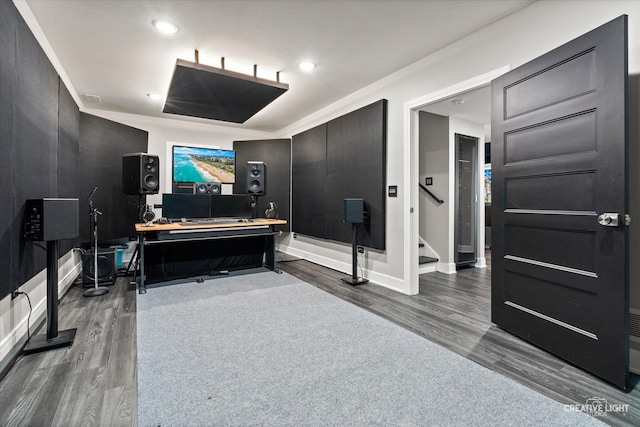 3578 Doral Dr, Elgin, IL 60124 - cinema featuring wood finished floors and recessed lighting