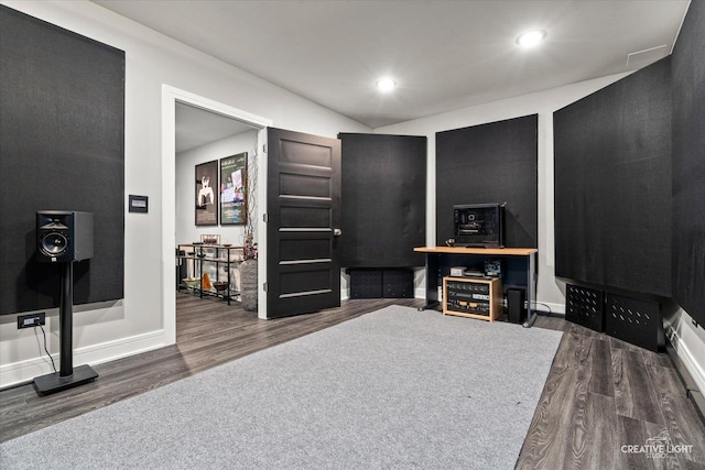 3578 Doral Dr, Elgin, IL 60124 - living room with dark wood-style flooring and recessed lighting