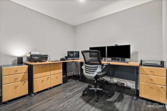 3578 Doral Dr, Elgin, IL 60124 - office with dark wood-type flooring