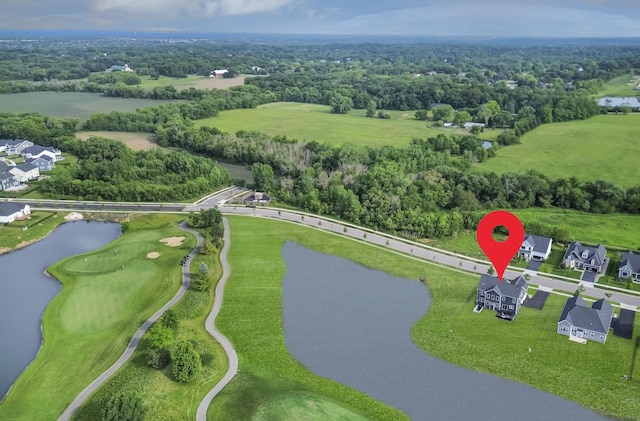3578 Doral Dr, Elgin, IL 60124 - aerial view of property's location with a large body of water, nearby suburban area, and a golf course