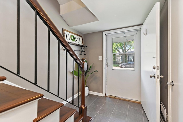 2165 Greystone Pl, Hoffman Estates, IL 60169 - foyer featuring stairs and baseboards