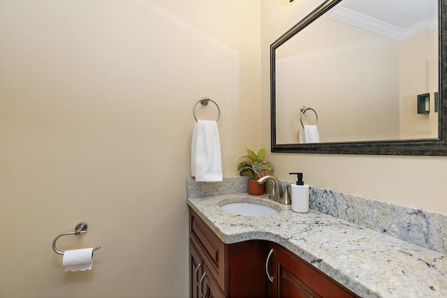 2165 Greystone Pl, Hoffman Estates, IL 60169 - bathroom featuring vanity and crown molding