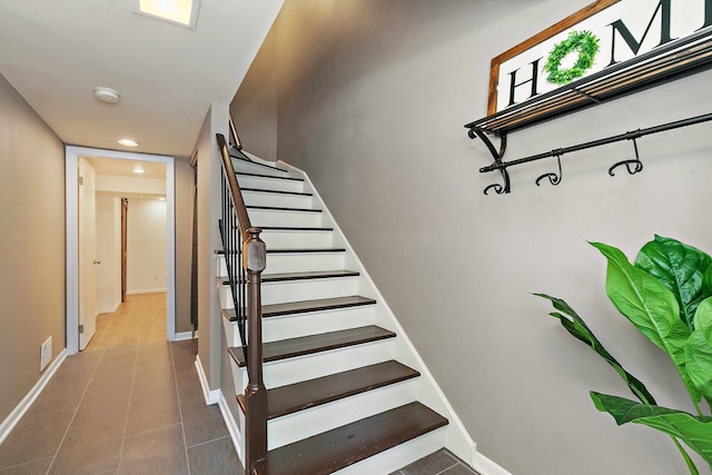 2165 Greystone Pl, Hoffman Estates, IL 60169 - staircase with baseboards and recessed lighting