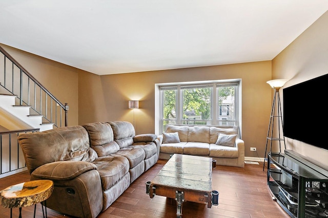 2165 Greystone Pl, Hoffman Estates, IL 60169 - living room featuring wood finished floors and stairway