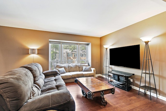 2165 Greystone Pl, Hoffman Estates, IL 60169 - living area with wood finished floors and baseboards