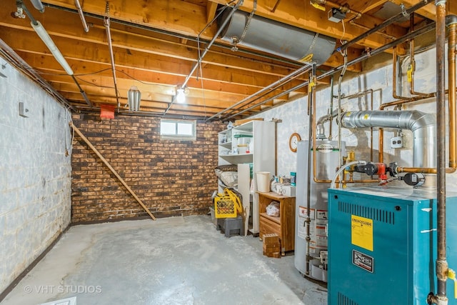 14119 W Maple Rd, Mokena, IL 60448 - below grade area featuring gas water heater and a heating unit