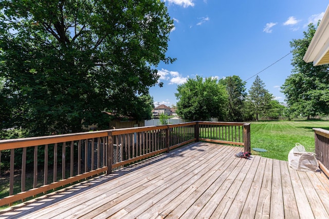 2040 Poplar Ave, Hanover Park, IL 60133 - wooden deck with a fenced backyard