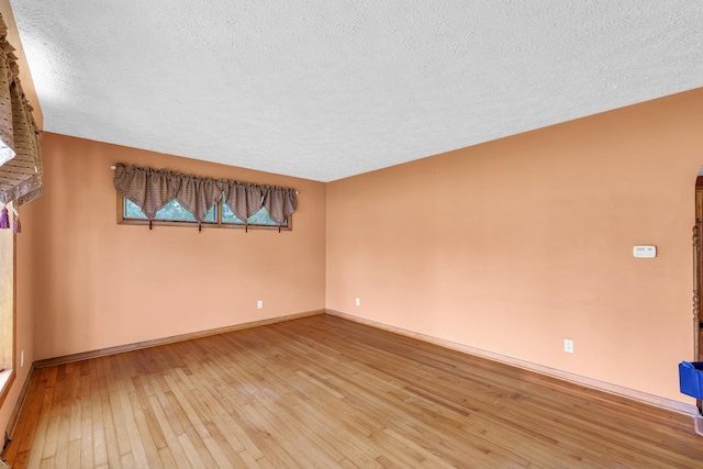 319 N Third St, Fisher, IL 61843 - unfurnished room with light wood-type flooring and a textured ceiling