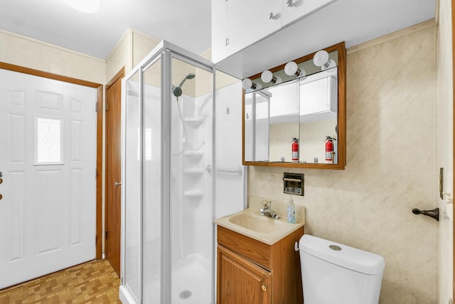 319 N Third St, Fisher, IL 61843 - full bathroom with vanity and a stall shower