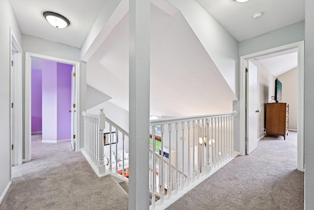 1643 Warrington Ln, Crystal Lake, IL 60014 - hall with carpet and an upstairs landing