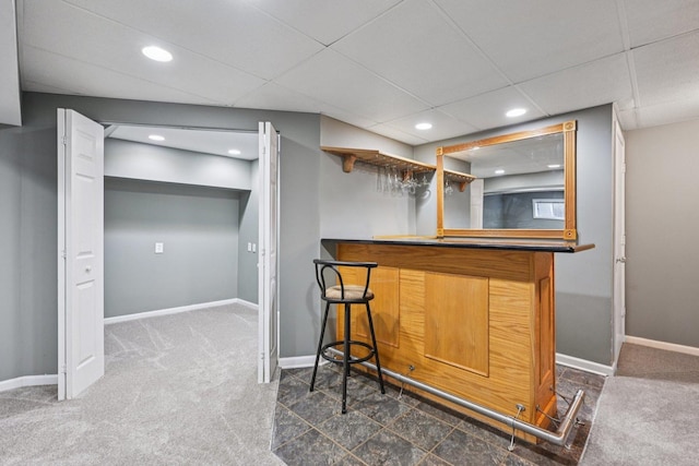 1643 Warrington Ln, Crystal Lake, IL 60014 - indoor dry bar featuring carpet flooring and recessed lighting