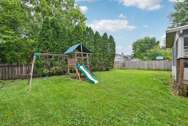 1643 Warrington Ln, Crystal Lake, IL 60014 - fenced backyard featuring a playground