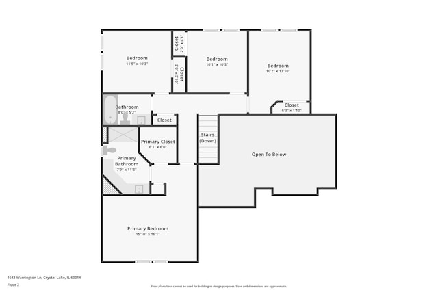 1643 Warrington Ln, Crystal Lake, IL 60014 - view of floor plan / room layout