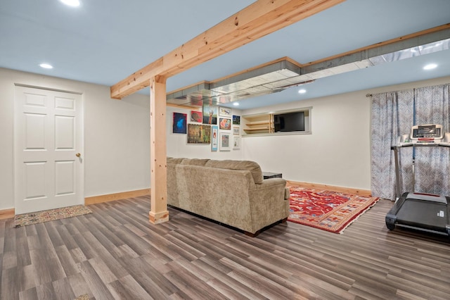 1639 Brower Pl, Sycamore, IL 60178 - living area featuring wood finished floors and recessed lighting