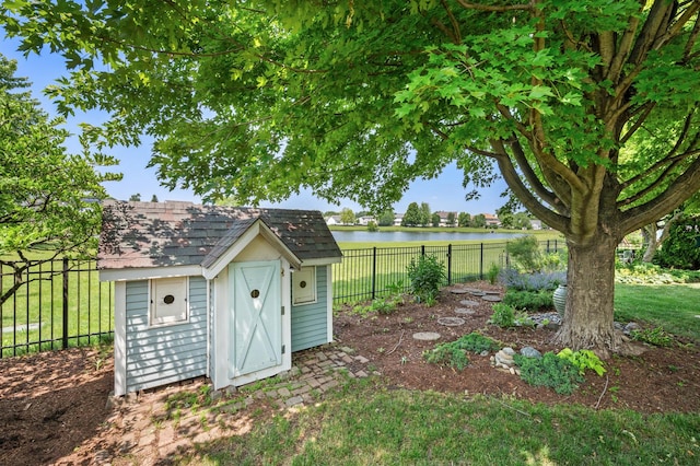 1639 Brower Pl, Sycamore, IL 60178 - fenced backyard featuring a shed and a water view