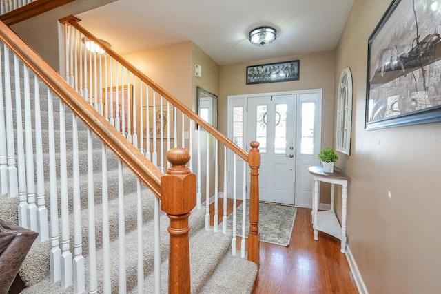 236 Marquette Pl S, Manteno, IL 60950 - entryway with wood finished floors and stairway