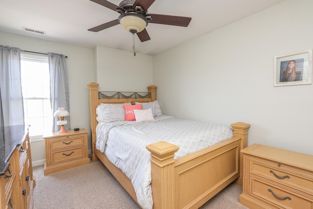 236 Marquette Pl S, Manteno, IL 60950 - bedroom with light colored carpet and ceiling fan