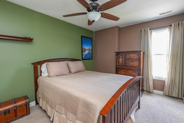 236 Marquette Pl S, Manteno, IL 60950 - bedroom featuring light carpet and ceiling fan