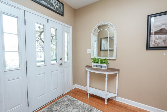 236 Marquette Pl S, Manteno, IL 60950 - foyer entrance with wood finished floors and baseboards