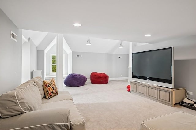924 Linden Ave, Wilmette, IL 60091 - living room featuring light colored carpet and recessed lighting