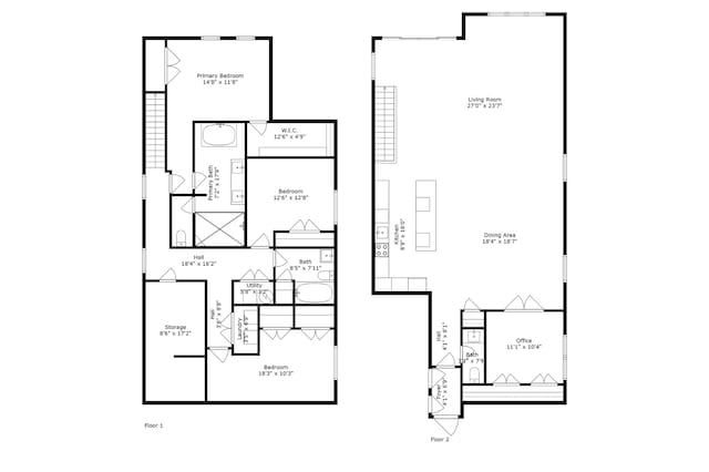 1437 W Grand Ave Unit 1S, Chicago, IL 60642 - view of room layout