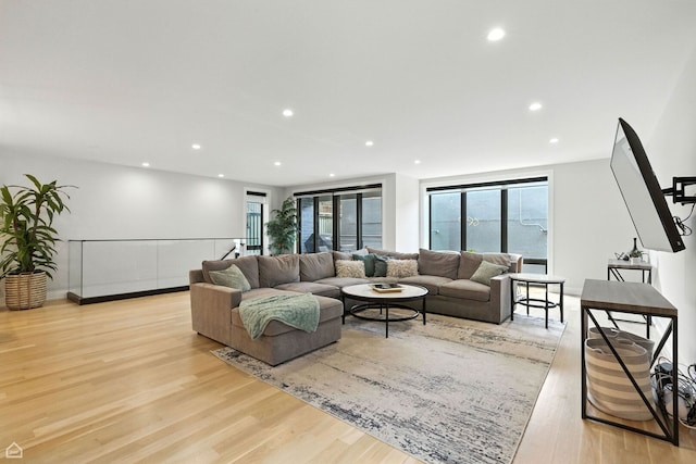 1437 W Grand Ave Unit 1S, Chicago, IL 60642 - living area with light wood finished floors and recessed lighting