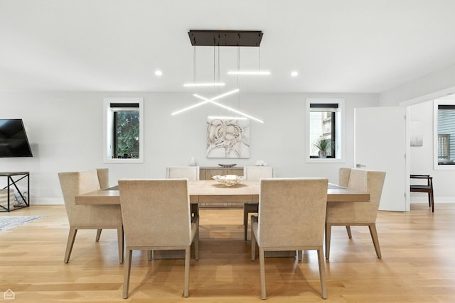 1437 W Grand Ave Unit 1S, Chicago, IL 60642 - dining area featuring light wood-type flooring, healthy amount of natural light, and recessed lighting