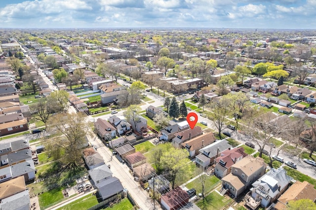 7647 S Calumet Ave, Chicago, IL 60619 - aerial view of property and surrounding area featuring nearby suburban area