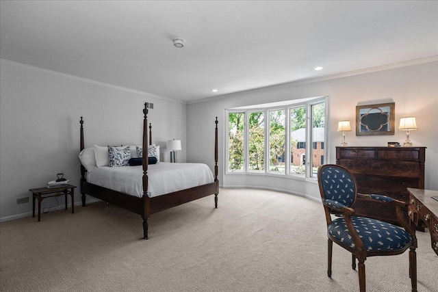 67 Brandon Rd, Northfield, IL 60093 - carpeted bedroom with crown molding and recessed lighting