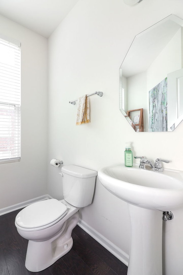 3551 Kemper Dr, Woodridge, IL 60517 - half bath with wood finished floors and healthy amount of natural light