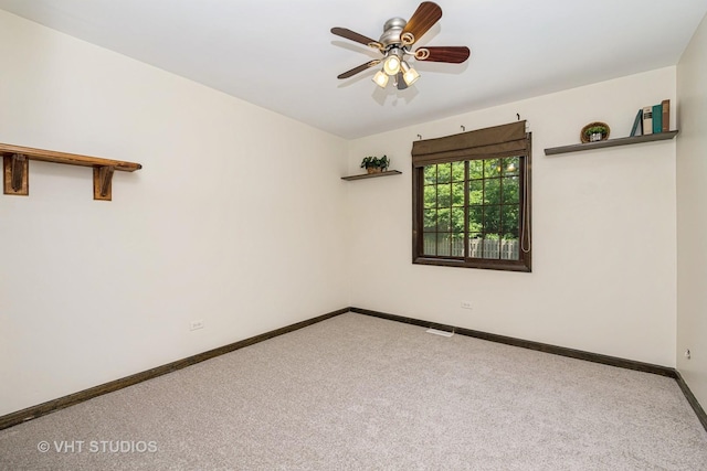 4816 Hickory Way, Johnsburg, IL 60051 - empty room featuring carpet floors and ceiling fan