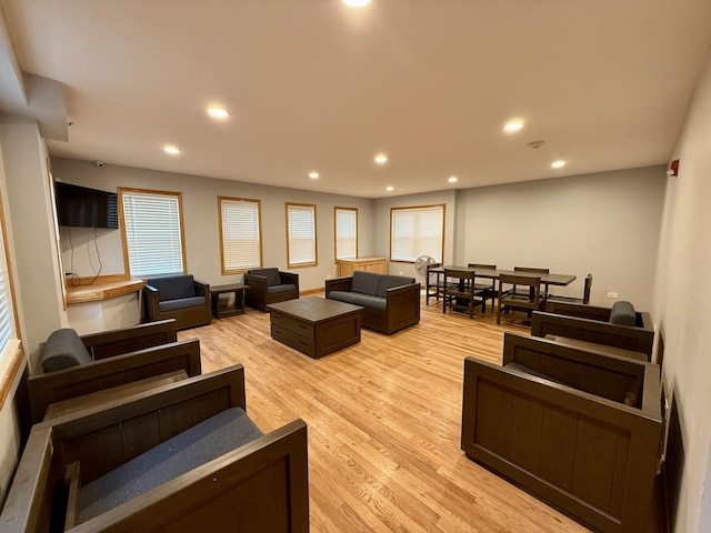 14401 Pulaski Rd, Midlothian, IL 60445 - living area featuring light wood-style floors and recessed lighting