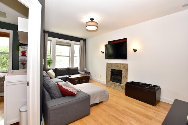 4220 S Champlain Ave Unit 2N, Chicago, IL 60653 - living area featuring a fireplace and light wood finished floors
