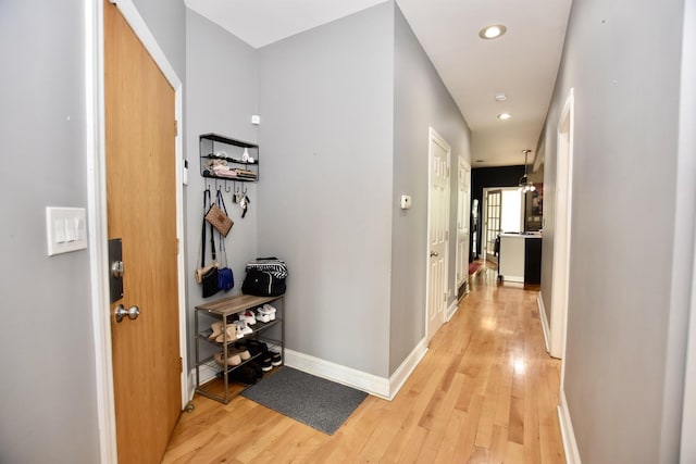 4220 S Champlain Ave Unit 2N, Chicago, IL 60653 - corridor featuring light wood finished floors and recessed lighting