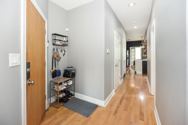 4220 S Champlain Ave Unit 2N, Chicago, IL 60653 - hall with light wood-type flooring and recessed lighting