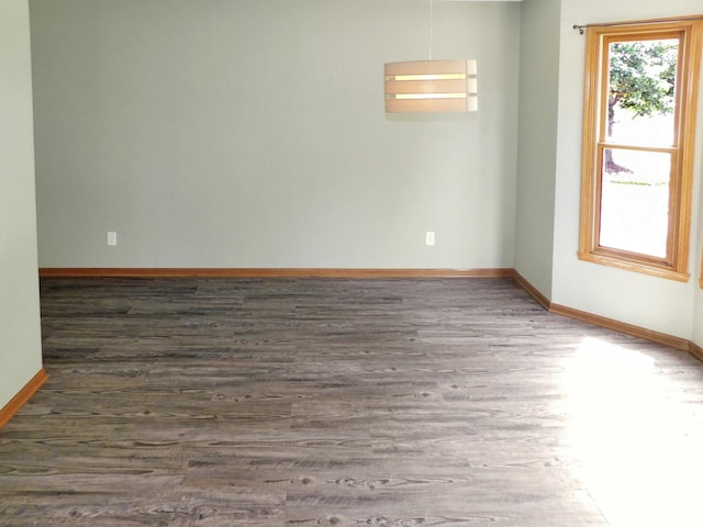 1637 Old Field Ct, Rockton, IL 61072 - spare room featuring dark wood-style floors and baseboards