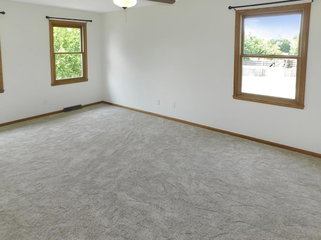 1637 Old Field Ct, Rockton, IL 61072 - spare room featuring carpet flooring and a ceiling fan